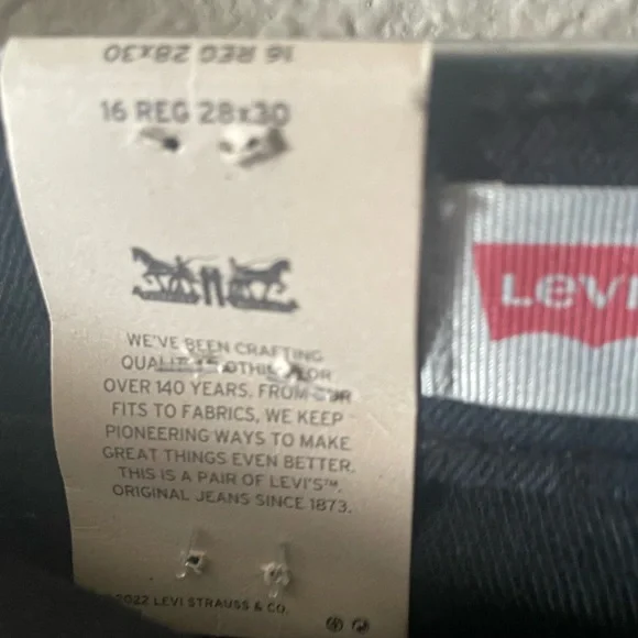 Levi’s -Jeans 16 REG 28x30 slim fit - Picture 6 of 9